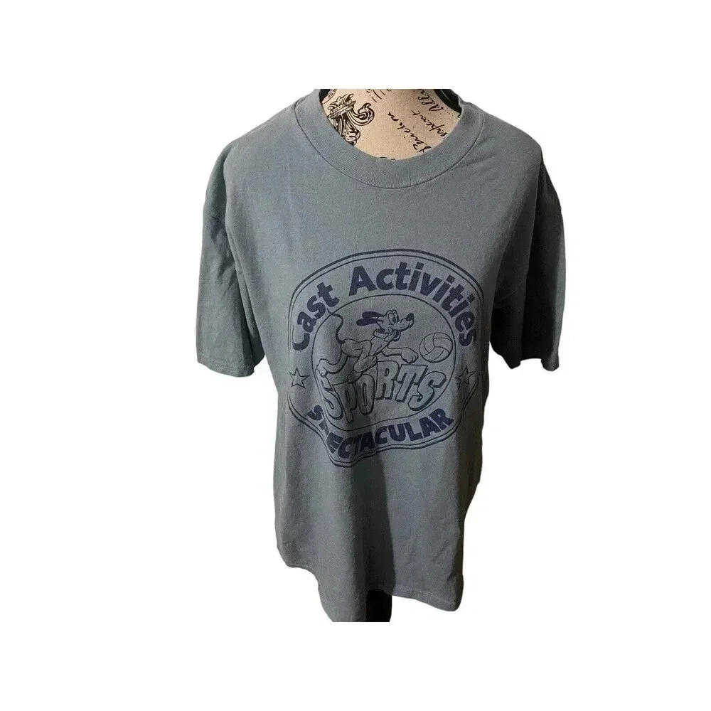 Vintage Disney Cast Activities Sports Spectacular Pluto Blue Size Large RARE